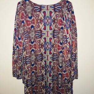 NWOT Fire LA Dress with flair sleeves, size large